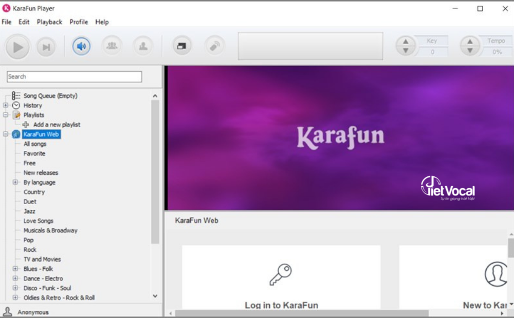 Phần mềm thu âm karaoke KaraFun player